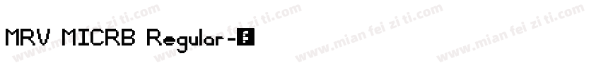 MRV MICRB Regular字体转换